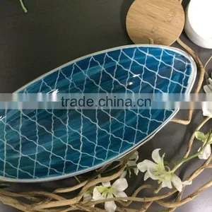 Decorative Tableware Enamel Fruit Tray Bowls | Aluminium Serving Trays | Enamel Trays thumbnail-2