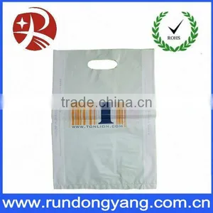 White Reusable Die Cut Plastic Bag With Side Gusset thumbnail-1