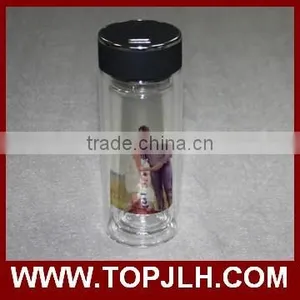 Eco-friendly Heat Transfer Printing Water Bottle, Glass Drinking Double Wall thumbnail-5