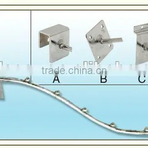 Supermarket Chrome Plating Display Slatwall Hook thumbnail-1