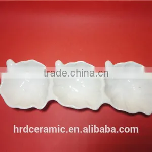 Stocked Wholesale Best Prices Porcelain Bowl Ceramic Dish Leaf Shape thumbnail-3