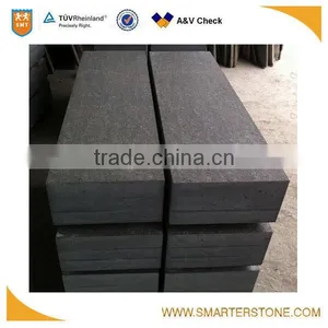 Flamed Surface Black Basalt Cobblestone Size 30x80 cm thumbnail-1