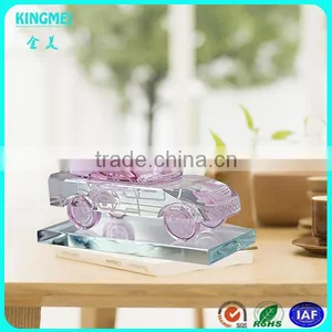 Decorative Wholesale Fashion Blue Crystal Perfume Bottle With Car Model thumbnail-2