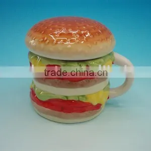 2014 Fancy Design Hamburger Shape Ceramic Tea Mug Wholesale thumbnail-1