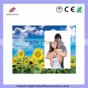 High Quality Sun Flower Printed Decoration Mirror Glass Frame 4"x6" thumbnail-3