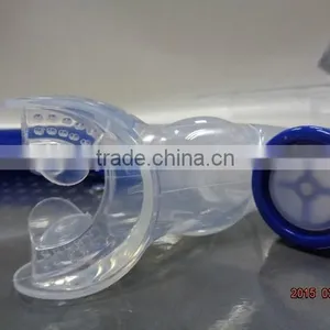 Professional Bendable Silicone Blue Swimming Frontal Snorkel for Adult, US Patened(SK-300) thumbnail-4