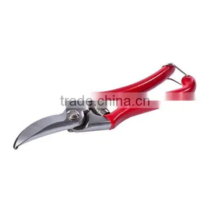 Matt Finish Long Nose Rubber Handle Garden Pruning Scissors thumbnail-1