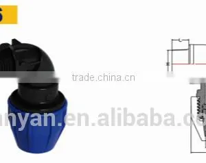 TY High Quality PP Compression Fittings MALE ELBOW Eco-friendly Cheap Price Full Size Factory Price List Discount thumbnail-1