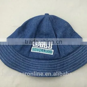 Customize New Design Denim 6 Panel Bucket Hat With 3D Embroidery thumbnail-5