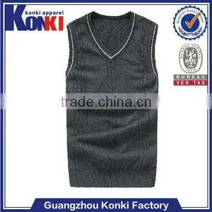 Long Cheap Sleeveless Mens Sweater Vest Sale thumbnail-1