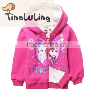 2015 Cute Love Coral Fleece Jackets Kids Clothing Wholesale Girls Baby Clothes thumbnail-2