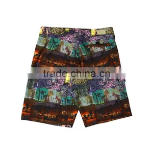 Wholesale Jacquard Fabric Beach Shorts, 4 Way Stretch Boardshorts Custom thumbnail-2