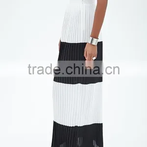 2015 New Arrival Chiffon Pleated Skirt Latest Skirt Design Pictures Long Skirts thumbnail-3