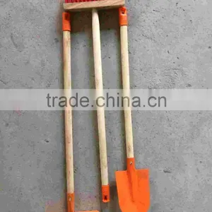 Floral Wood Handle Garden Shovel /hoe /brush/ Broom/ Rake Long Pot Garden Tool Set thumbnail-2