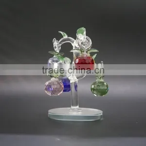 Christmas Day 's Crystal Tree With Colorful Apples For Wedding Souvenir Crystal Gift thumbnail-1