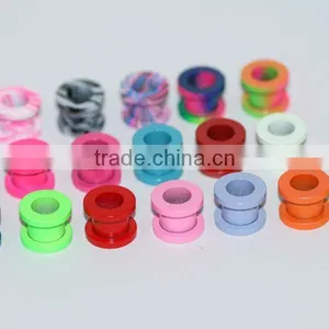 Neon Color Paint Body Jewelry Ear Gauges Flesh Tunnel thumbnail-1