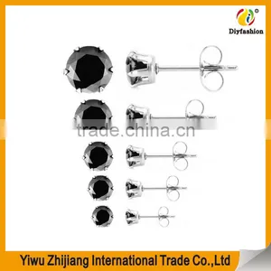 Wholesale Stainless Steel Cubic Zirconia Stud Earrings With Many Stlye thumbnail-6