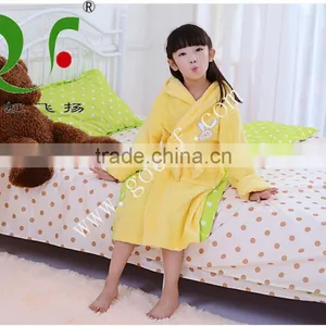 100% Cotton Terry Cloth Hooded Child Children Robe, Kids Bathrobe thumbnail-2
