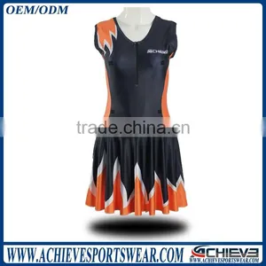 Customized Cheerleading Crop Tops, Netball Dresses, Table Tennis Jersey thumbnail-3