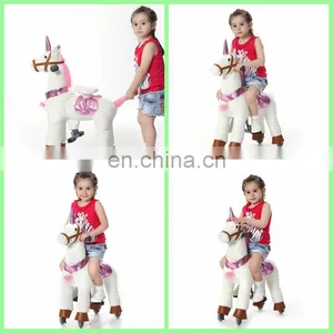 HI CE Plush Riding Animals Mechanical Pony Walking Toy Pony thumbnail-1