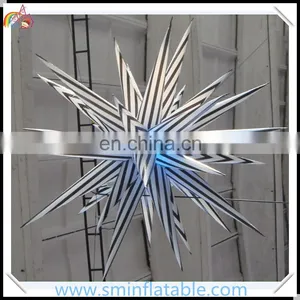 Wholesale Party Inflatable Led Star, Inflatable Lighting Stripe Star for Music Concert , Led Star With White and Black for Stage thumbnail-1