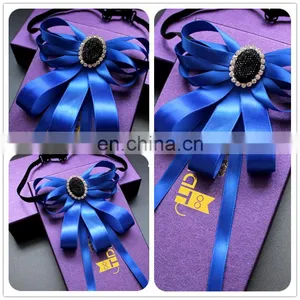 Aidocrystal Royal Blue Bow Ties Gift Set For Men New Design Custom Fomal Bowtie thumbnail-1