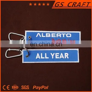 Wholesale Promotional High Quality Embroidery Retancgle Key Chain thumbnail-2