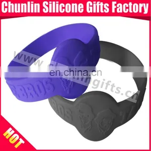 Embossed Figured Silicone Bracelets thumbnail-1