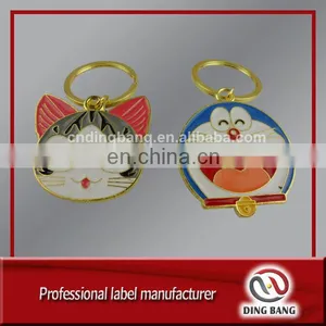 Wholesale Fast Delivery And Door To Door Service Custom Design Accepted Promotion Cheap Fashional 2D Metal Cartoon Keychain thumbnail-1