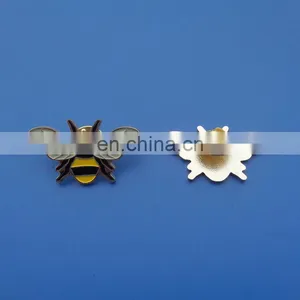 Colorful Bee Design Enamel Filling Metal Lapel Pin thumbnail-3