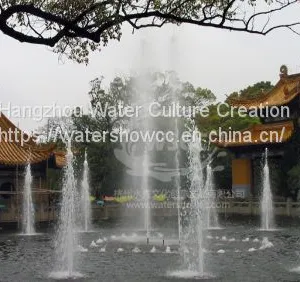 Dancing Fountain Music Fountain Light Show in the Amusement Park thumbnail-4