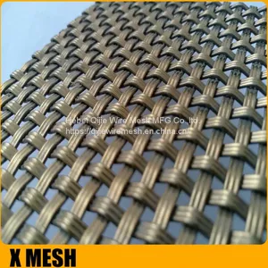 Flat-Wire Decorative Mesh Fandango Antique Brass Plated 24