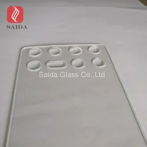 Custom Clear Tempered Glass Cut Out Holes and Slots Drilling 2mm Cover Glass thumbnail-4