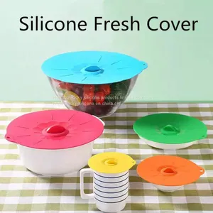 5PCS Reusable Silica Gel Spill Stopper Cover Universal Silicone Food Bowl Pot Lid Silicone Cover Pan Cooking Kitchen Accessories thumbnail-1