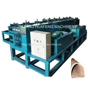Steel D Shape Section Tube Roll Forming Machine, Special Shape Steel Pipe Roll Former thumbnail-1