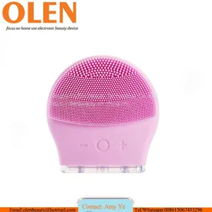 2020 Exfoliators Sonic Silicone Facial Cleansing Brush Silicone Face Mask Cleaning Brush OLEN 2020 Waterproof Sonic Face Cleansing Washing Machine Massage Brush Electric Silicone Facial Cleanser Brush thumbnail-1