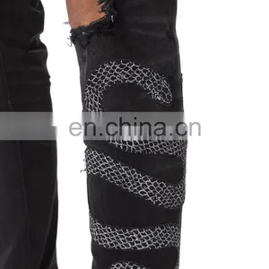 DiZNEW STRIPED MENS DENIM CUSTOM LOGO PANTS JEANS FOR MEN thumbnail-6