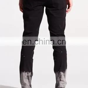 DiZNEW PAINT CUSTOM LOGO BLACK BULK MENS JEANS FOR MEN thumbnail-3