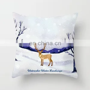 1PCS Custom Made Merry Christmas Happy New Year Cushion Cover thumbnail-1
