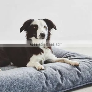 Washable Dog Bed Cushion Soft and Comfortable Fabric Dog Mat With Blanket thumbnail-4