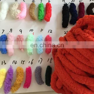 35colors 2cm Thick Polyester Chenille Chunky Yarn for Knitting Chenille Blanket thumbnail-3