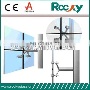 10mm 12mm Thick Tempered Glass With Holes for Spider Curtain Wall thumbnail-4