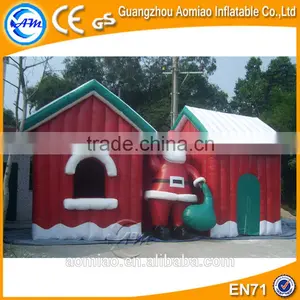 Hot Sale Red Inflatable House Inflatable Christmas Santa House thumbnail-2