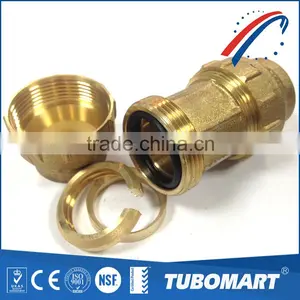 2016 Female / Equal Straight DZR Brass Screw Fittings for PE Pipes thumbnail-3