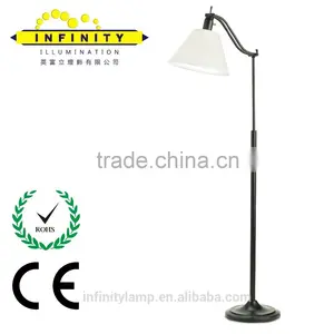 Manufacturer Direct Selling Linen Shade Bulb Included Office Hotel Living Room Floor Lamp Light thumbnail-1