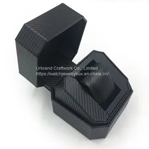 Black High-grade PU Leather Gift Box Creative Personality Watch Display Flip Box thumbnail-4