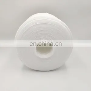 China Factory Hot Selling High Tenacity Raw White Color Dyeing Tube Poly Poly Core Spun Yarn 28 / 2 thumbnail-2