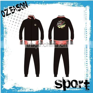 Blank 100% Polyester Silk Tracksuit Set With Fabric Sublimation Wholesale to Oversea thumbnail-1