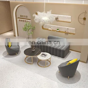 Nordic Beauty Salon Sofa Creative Leisure Reception Lounge Area Long Bar Hair Salon Clothing Store Small Sofa thumbnail-2