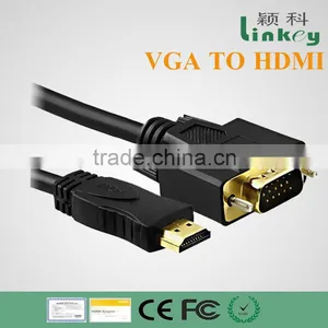 Gold Hdmi to Vga Converter Cable , Polybag Packing or Optional thumbnail-1